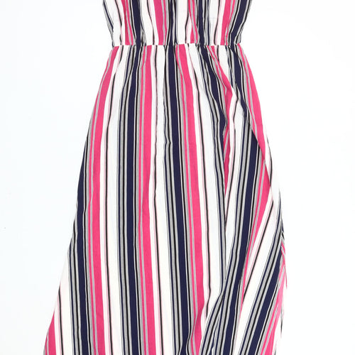 Mela London Women's Multicoloured Stripe Midi Dress, Size 10