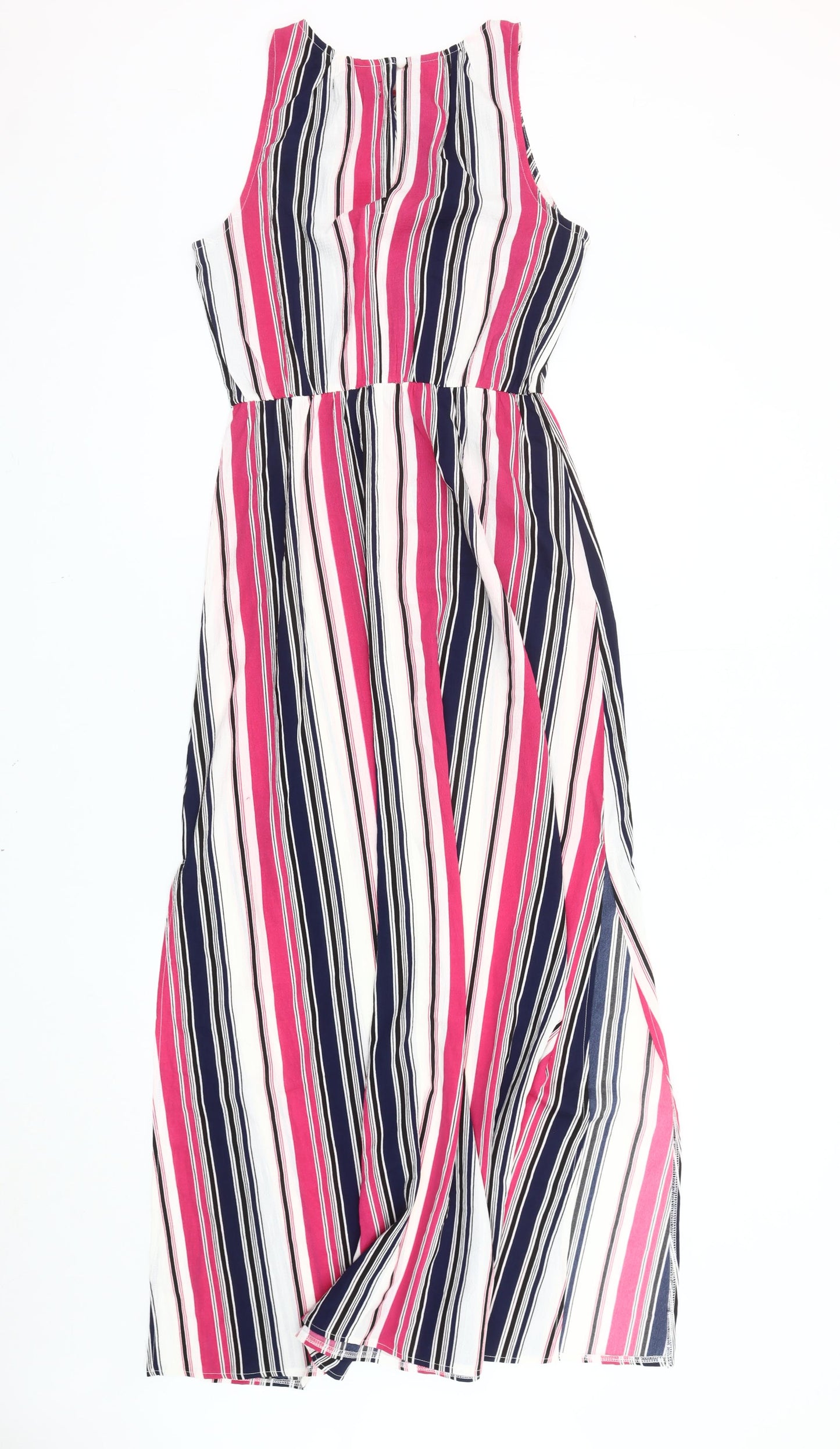 Mela London Women's Multicoloured Stripe Midi Dress, Size 10