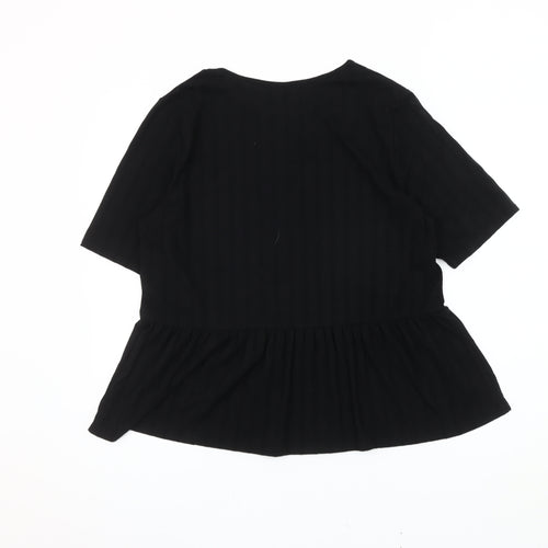 Papaya Women's Black 3/4 Sleeve Top Size 16