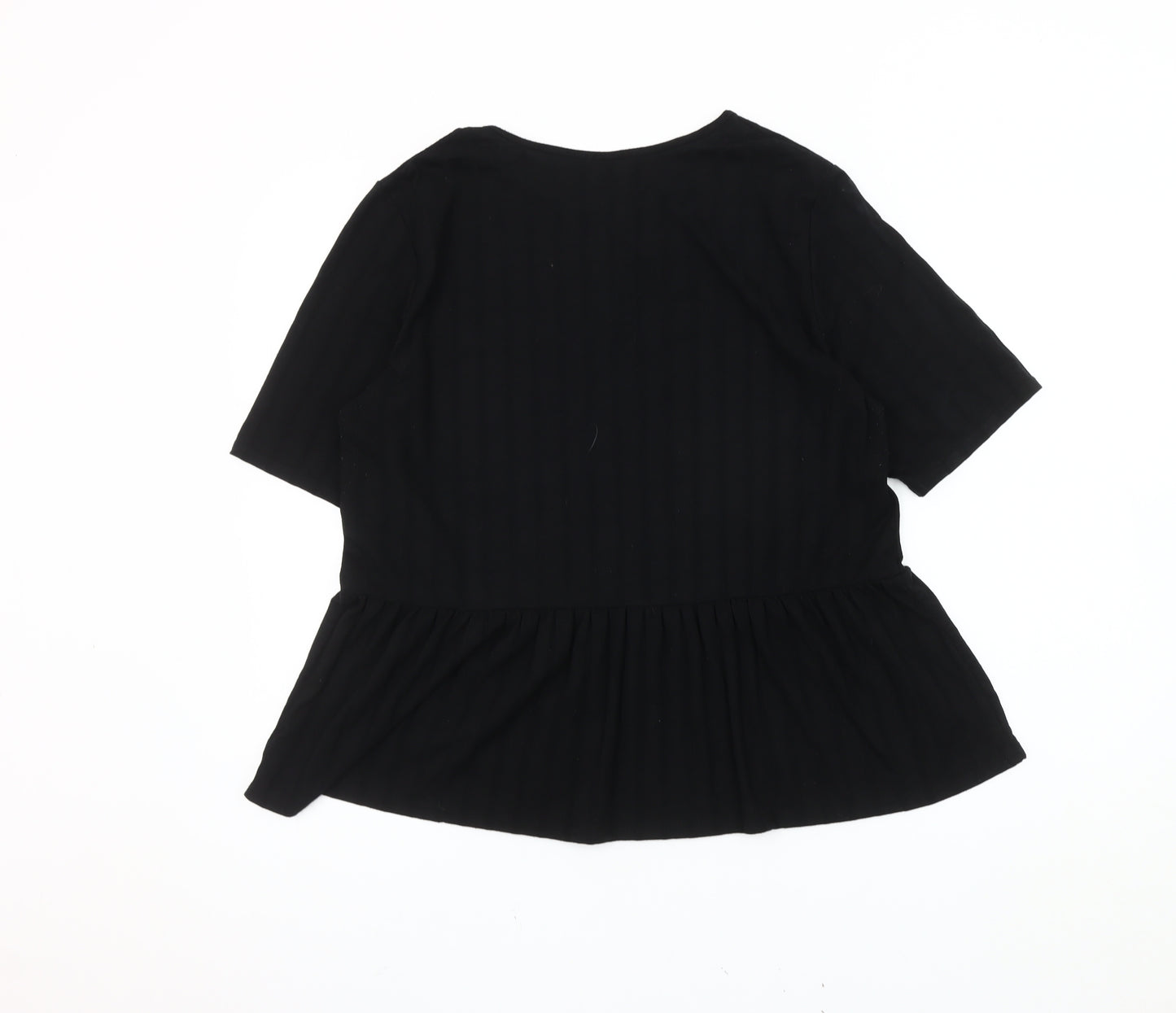 Papaya Women's Black 3/4 Sleeve Top Size 16