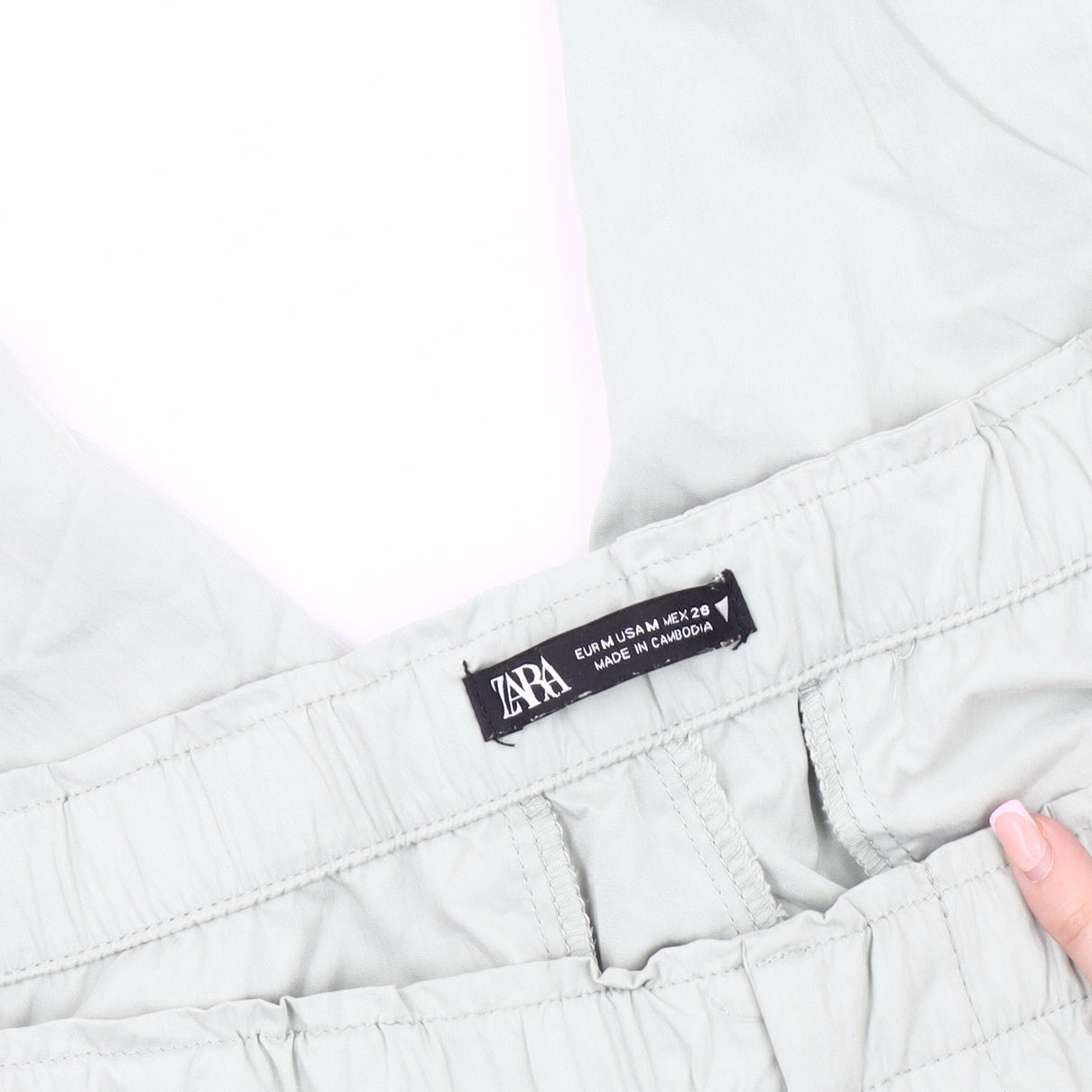 Zara Women's Grey Wide-Leg Trousers, Size 10