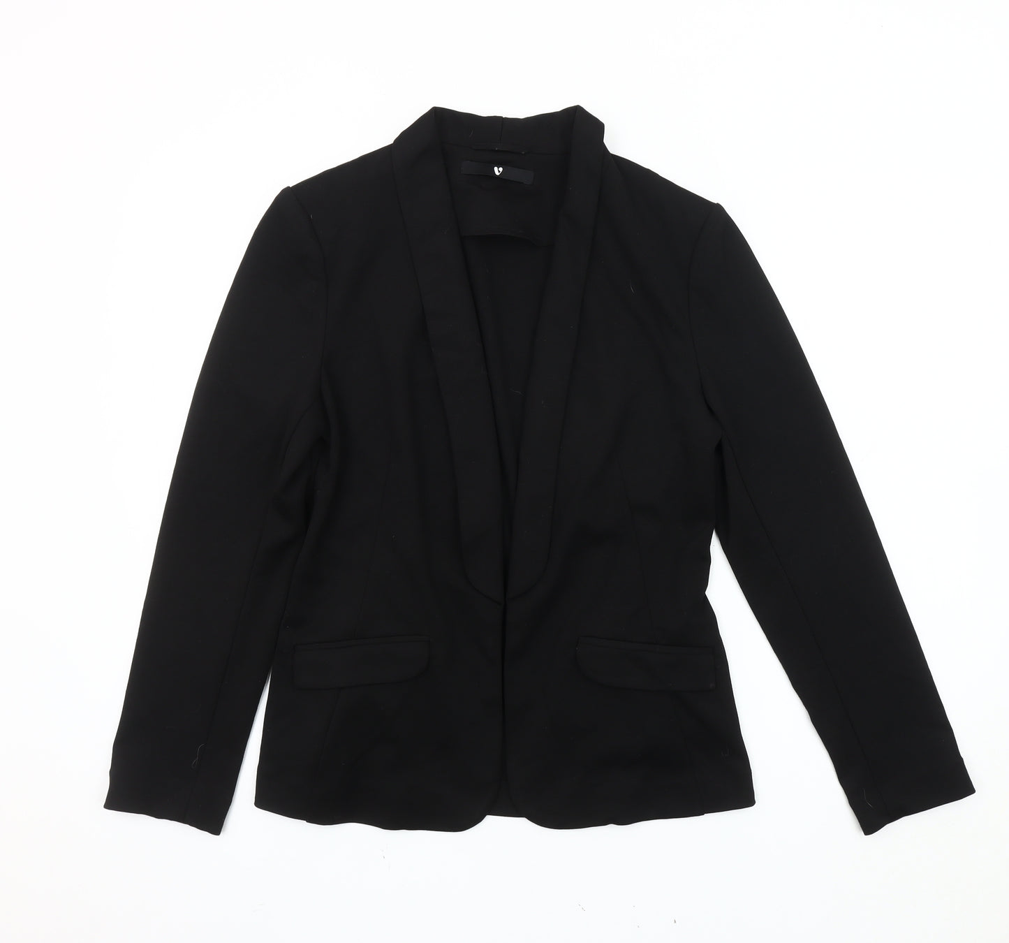 Very Women's Black Blazer Shawl Collar Size 10