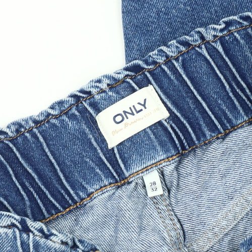 ONLY Women's Blue Mom Jeans Size 8 Relaxed Fit