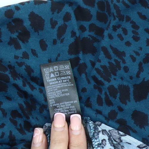 Marks and Spencer Women's Blue Animal Print T-Shirt