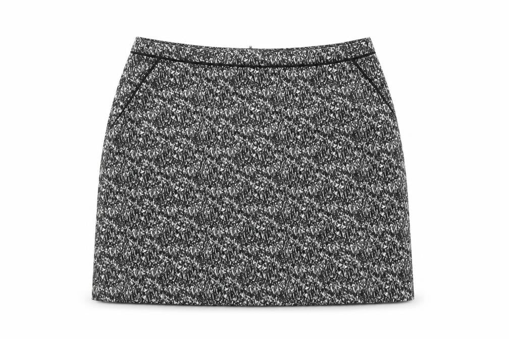 Wallis Women's Black Tweed Knee Length Pencil Skirt Size 14