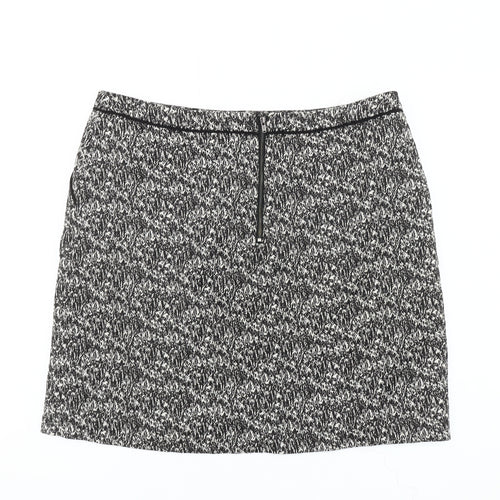 Wallis Women's Black Tweed Knee Length Pencil Skirt Size 14