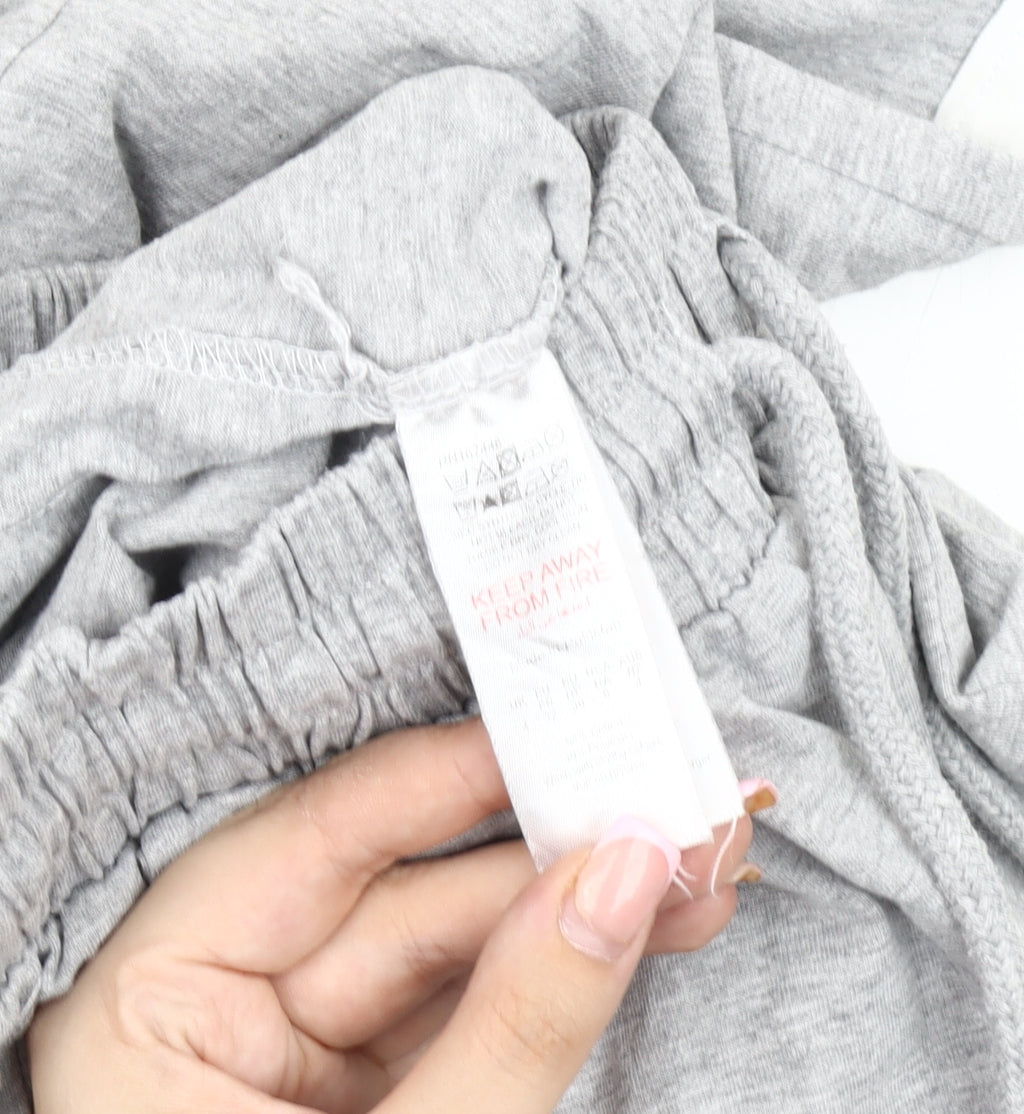 PrettyLittleThing Women’s Grey Track Pants Size 4