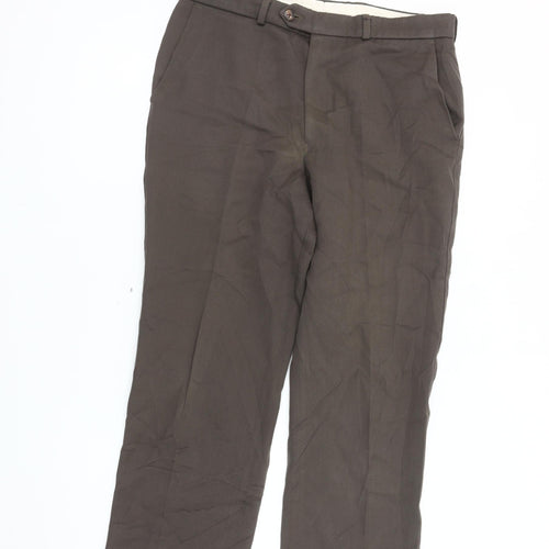 Debenhams Men’s Brown Wool Blend Trousers, 34 Waist