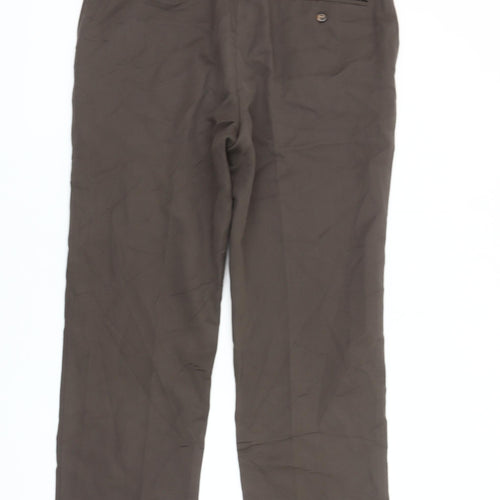 Debenhams Men’s Brown Wool Blend Trousers, 34 Waist
