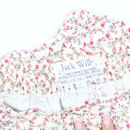Jack Wills Women's Floral Cotton Shorts Size 8