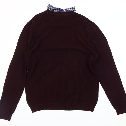 Next Men's Purple Crew Neck Jumper 2XL