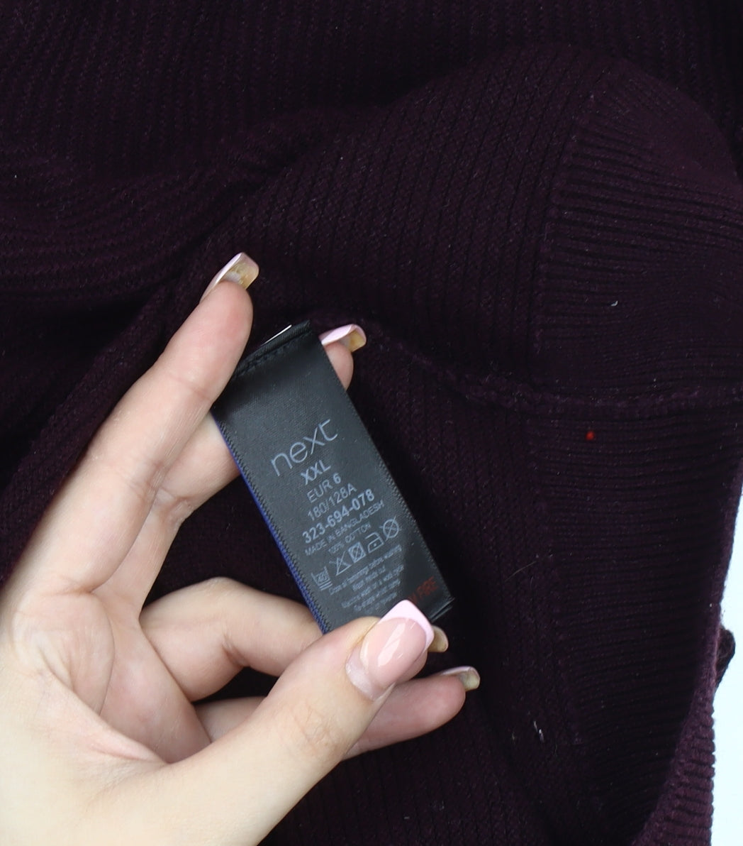 Next Men's Purple Crew Neck Jumper 2XL