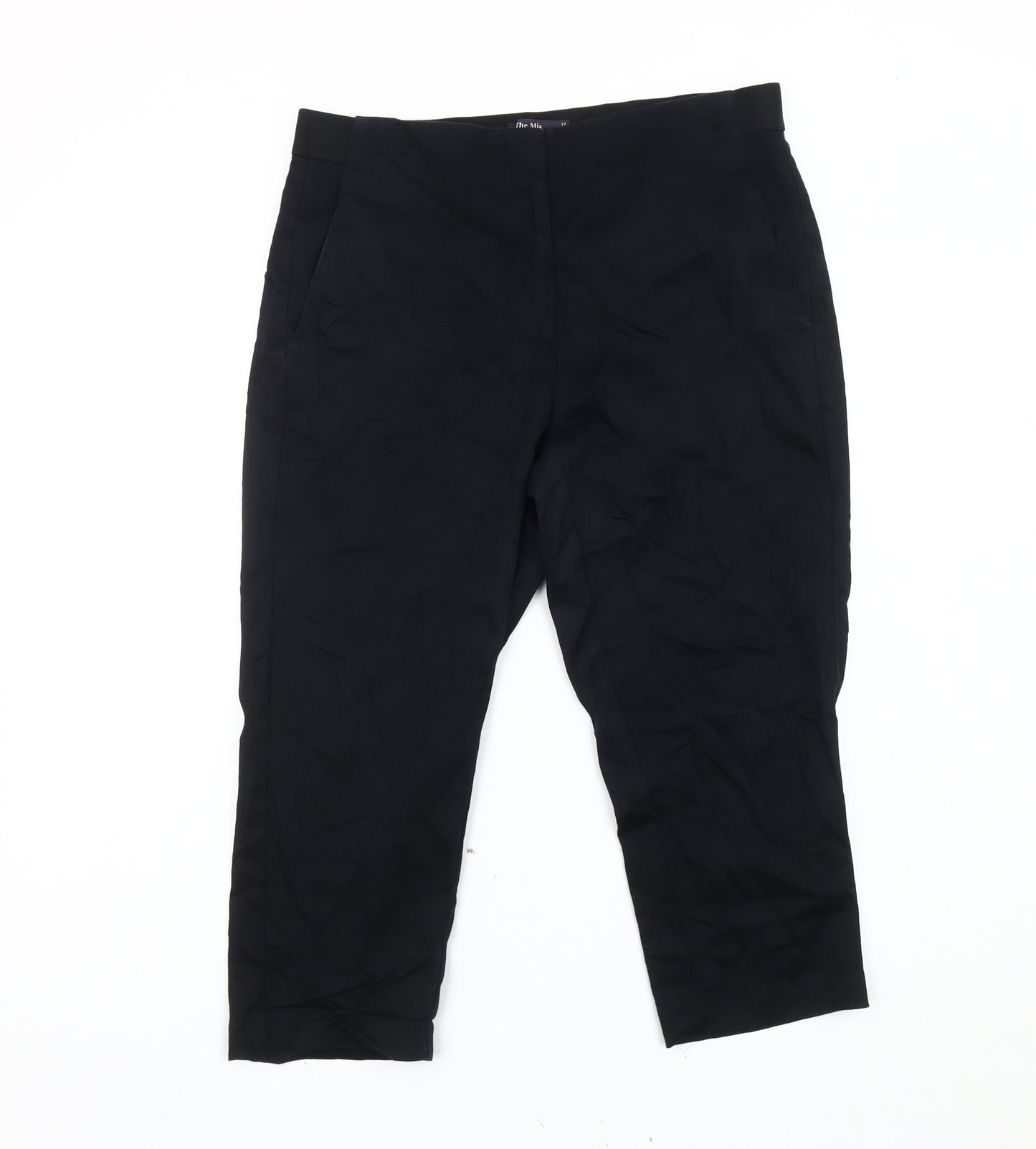 Marks and Spencer Women's Cropped Black Trousers, Size 12