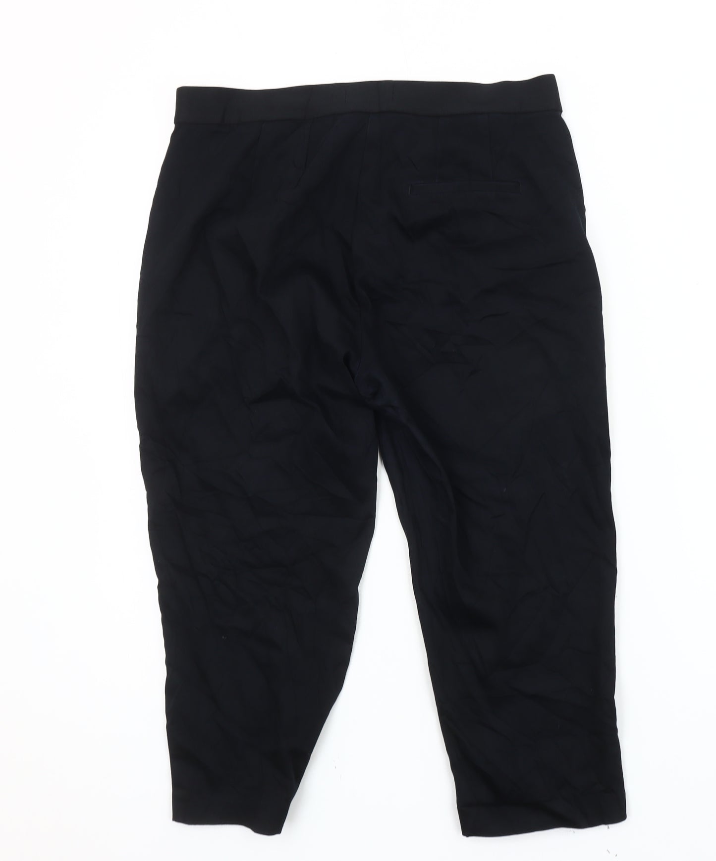 Marks and Spencer Women's Cropped Black Trousers, Size 12