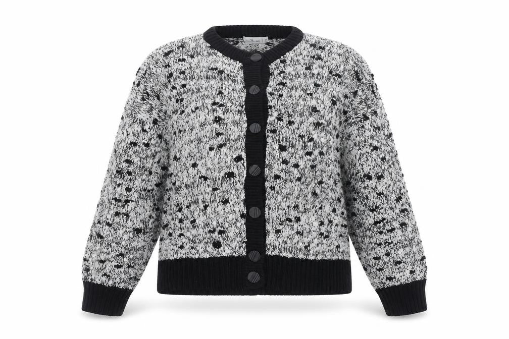 Front view of Littlewoods Women's Cardigan, Black, size 16, Chunky Knit