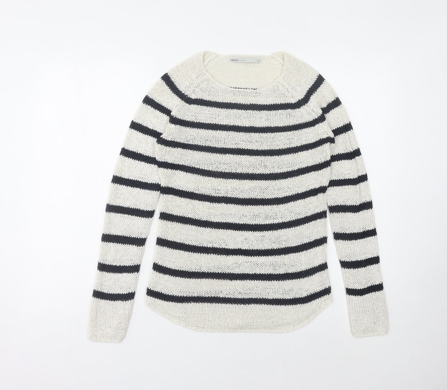 ONLY Women's Multicoloured Striped Pullover Jumper XS