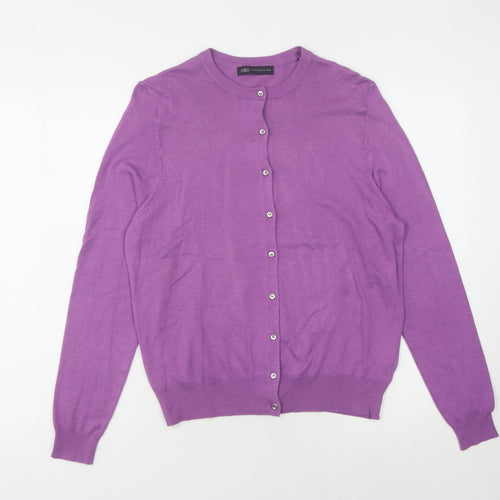 Marks and Spencer Women's Purple Cardigan Size 16