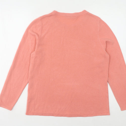 Bonmarché Women's Pink Pullover Jumper Size 14