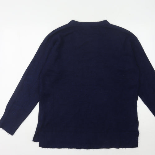 Bonmarché Women's Blue Beaded Pullover Jumper