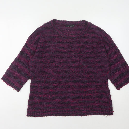JM Collection Women's Multicoloured Stripe Jumper M