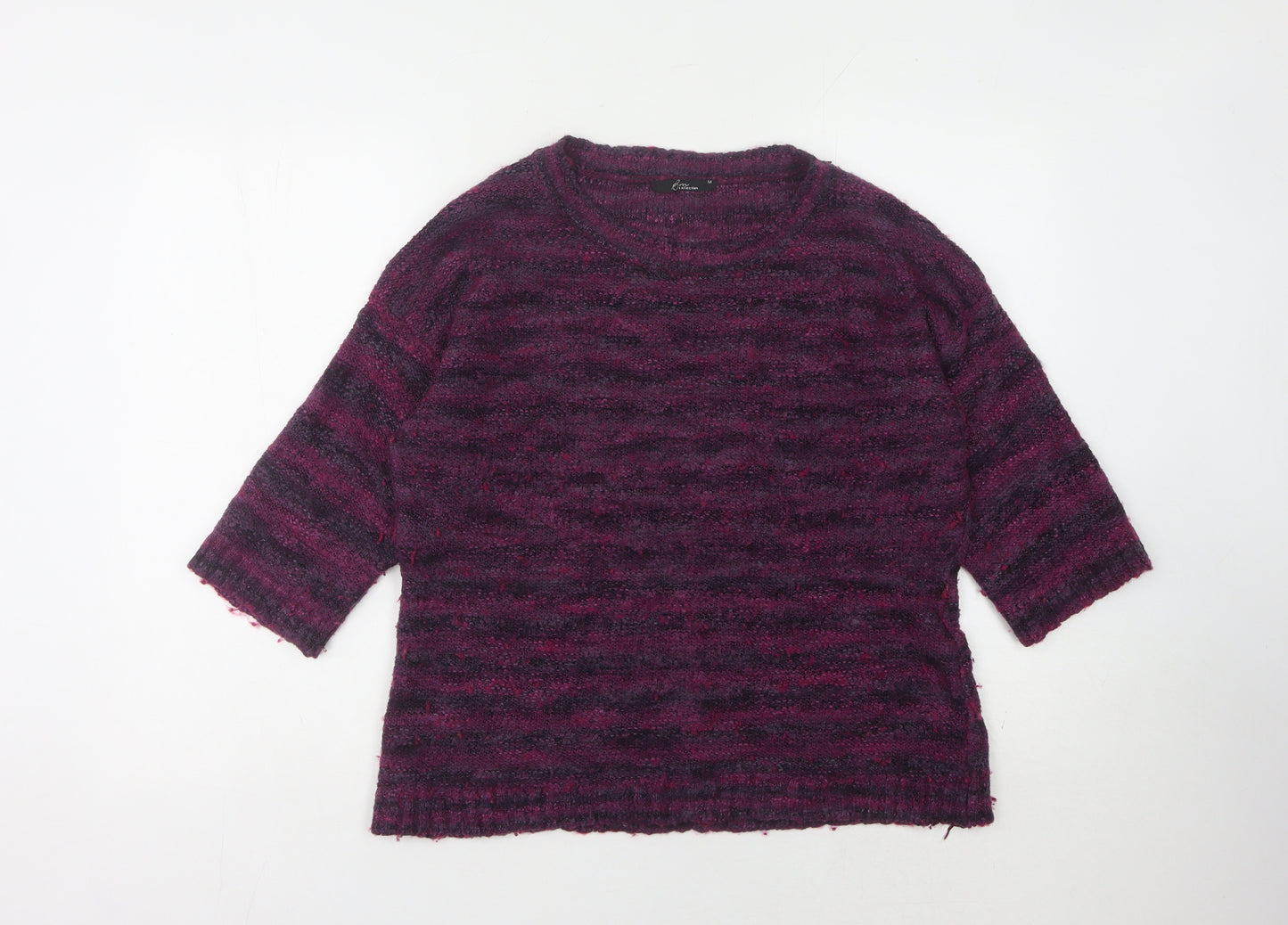 JM Collection Women's Multicoloured Stripe Jumper M