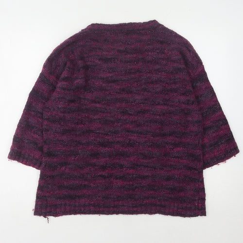 JM Collection Women's Multicoloured Stripe Jumper M