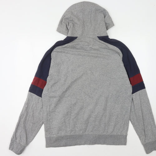 Brixton Men's Grey Full Zip Hoodie M