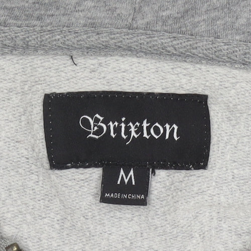 Brixton Men's Grey Full Zip Hoodie M