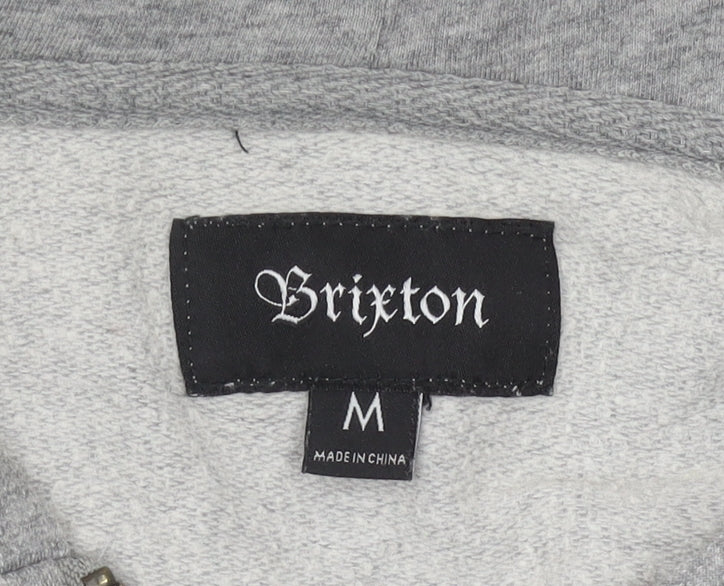 Brixton Men's Grey Full Zip Hoodie M