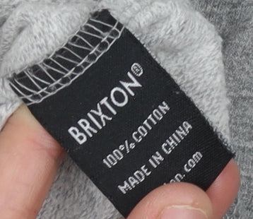 Brixton Men's Grey Full Zip Hoodie M