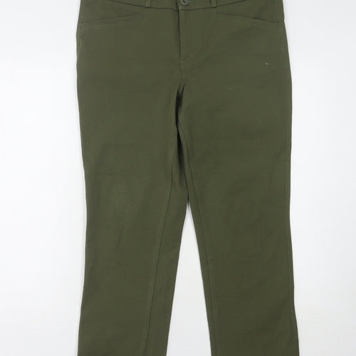 Banana Republic Women's Green Straight Trousers Size 10