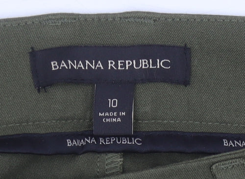 Banana Republic Women's Green Straight Trousers Size 10