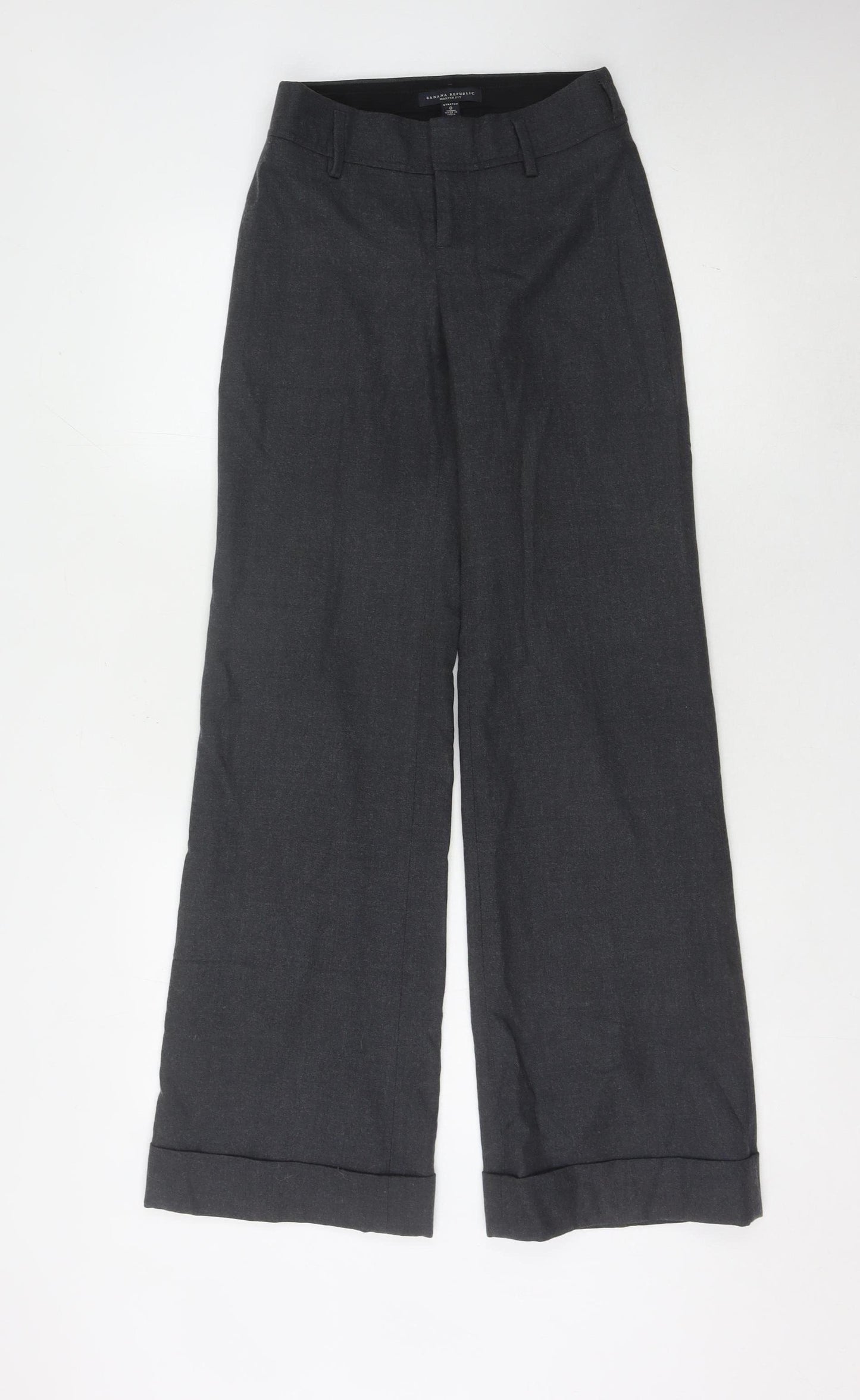 Banana Republic Women's Grey Wide-Leg Trousers