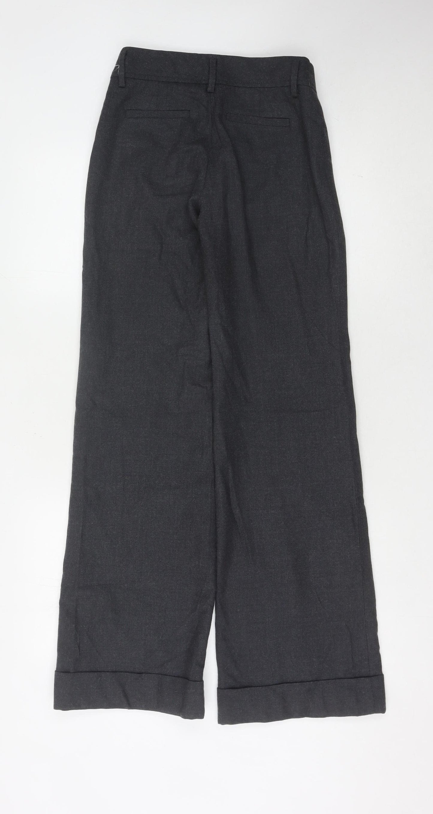 Banana Republic Women's Grey Wide-Leg Trousers