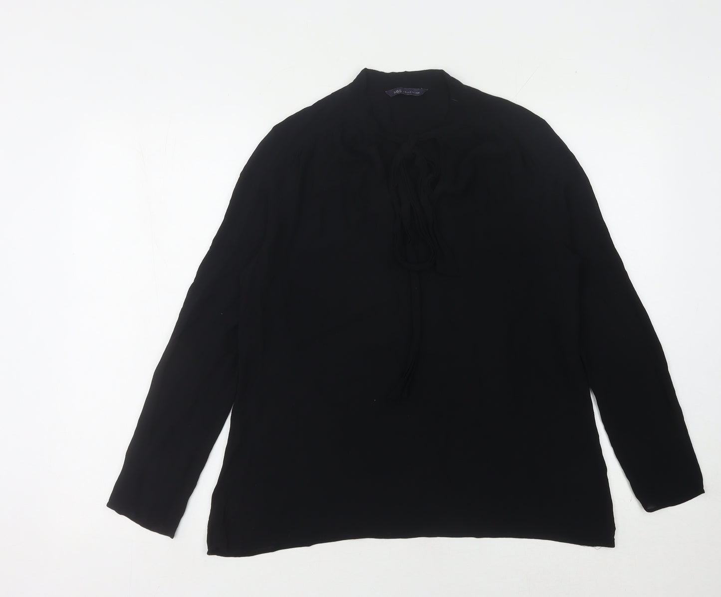 Marks and Spencer Women's Black Blouse Size 12