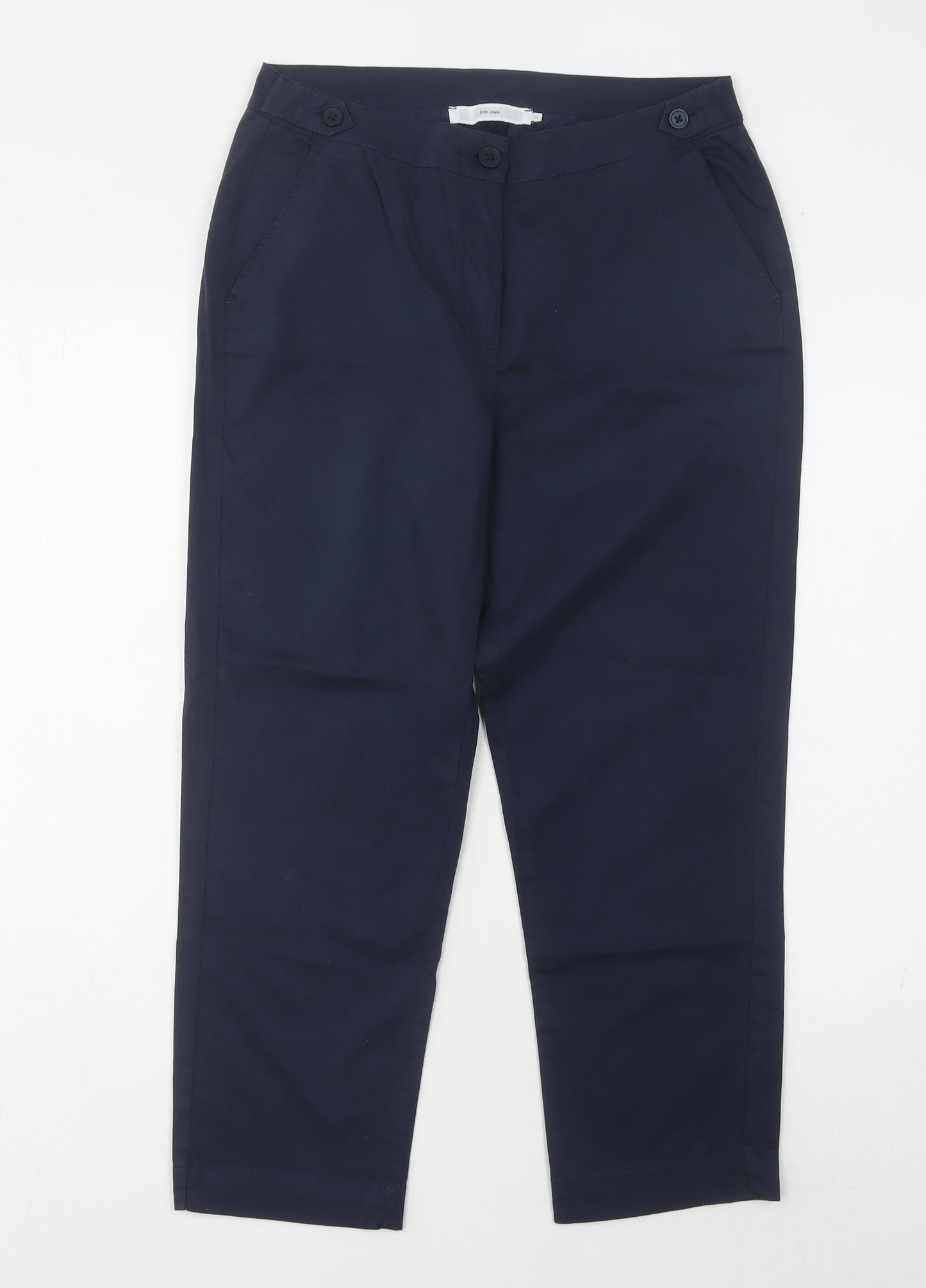 John Lewis Women's Blue Chino Trousers Size 10