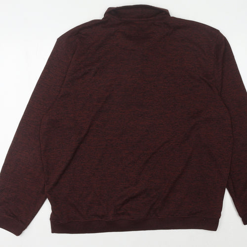 Van Heusen Men's Red 2XL Long Sleeve Polo