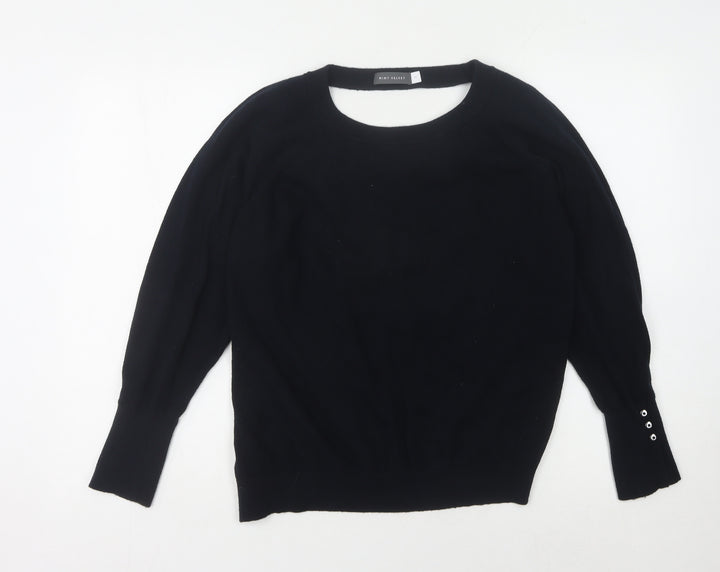 Mint Velvet Women's Black M Animal Print Pullover