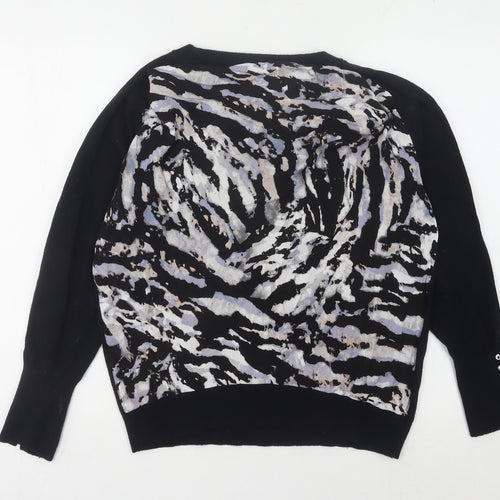 Mint Velvet Women's Black M Animal Print Pullover