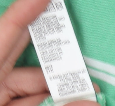 Marks and Spencer Women's Green Striped Lounge Pants Size 22