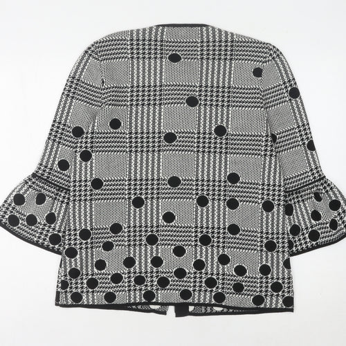 Maria Bellentani Women's Black Check Cardigan L