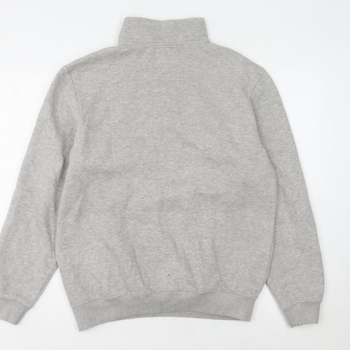 boohooMAN Men's Grey 1/4 Zip Sweatshirt Size L