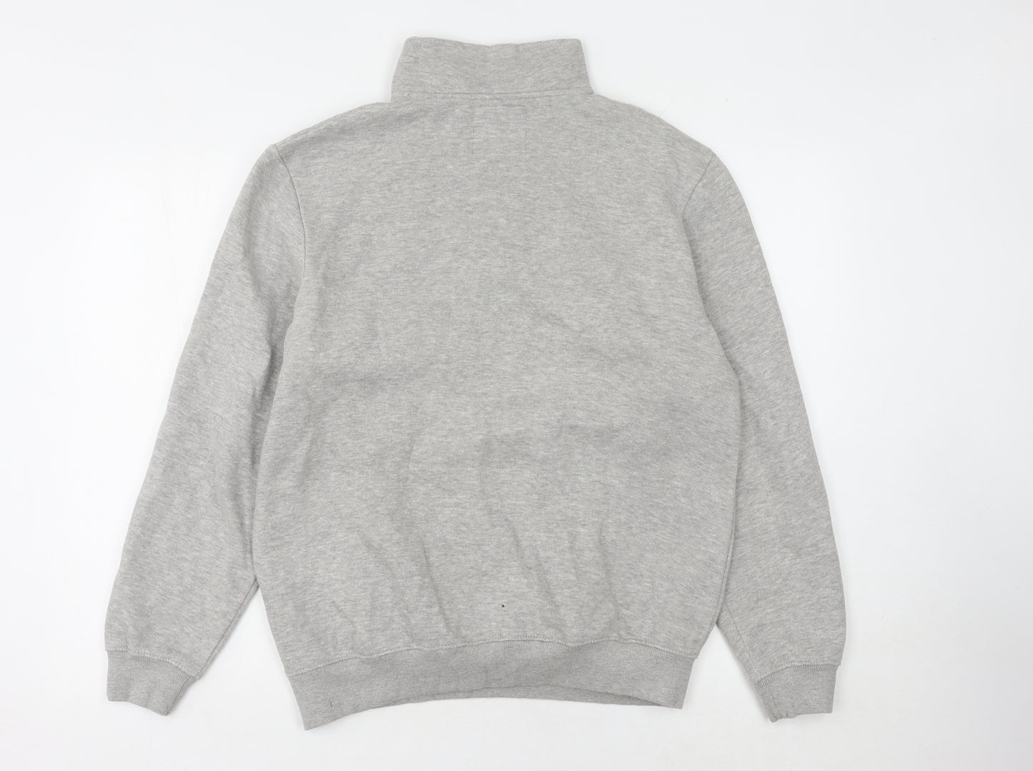 boohooMAN Men's Grey 1/4 Zip Sweatshirt Size L