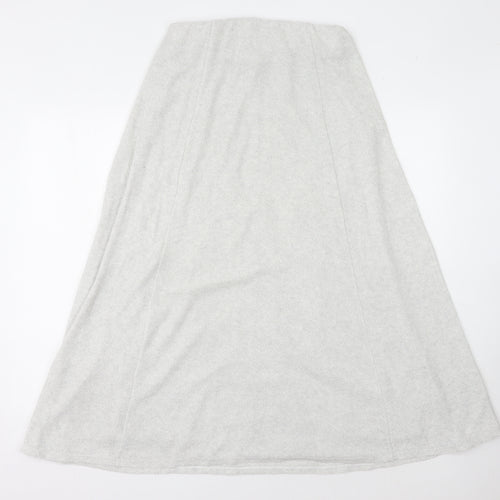 Zara Women's White Skirt Size 12 Polyester Cotton