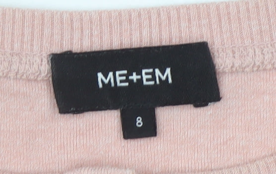 ME+EM Pink Cotton Blend Henley Jumper Size 8