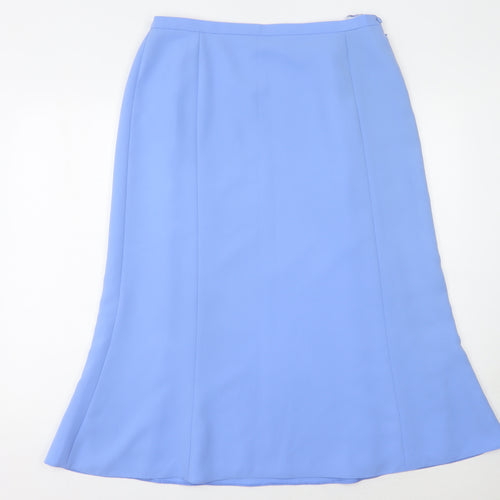 Jacques Vert Women's Blue Midi Pencil Skirt Size 16