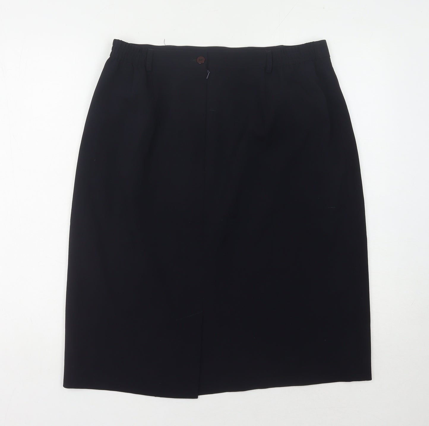 Viyella Petite Black Wool Blend Women's Pencil Skirt