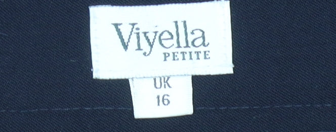 Viyella Petite Black Wool Blend Women's Pencil Skirt
