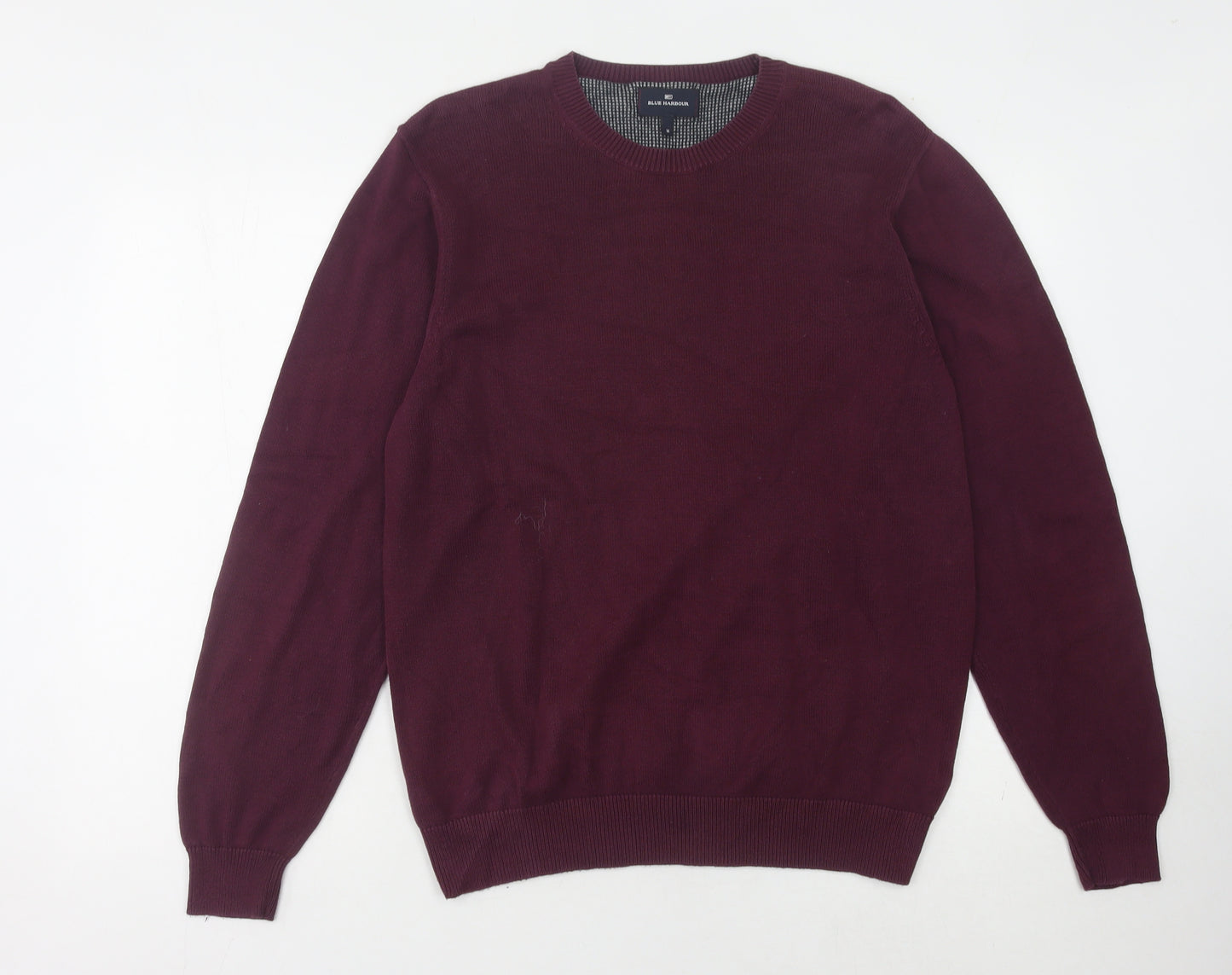 Blue Harbour Men's Purple Cotton Pullover Jumper M
