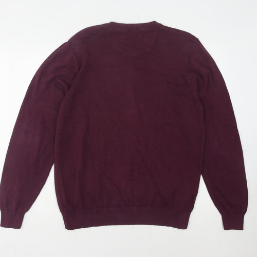 Blue Harbour Men's Purple Cotton Pullover Jumper M